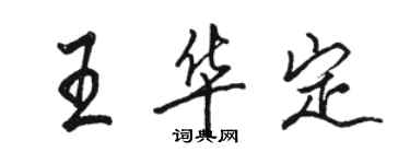 骆恒光王华定行书个性签名怎么写