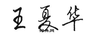 骆恒光王夏华行书个性签名怎么写