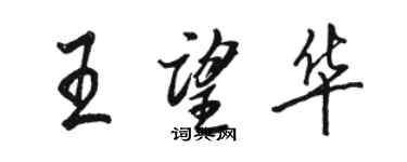 骆恒光王望华行书个性签名怎么写