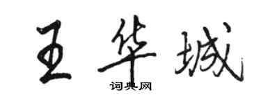 骆恒光王华城行书个性签名怎么写