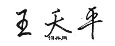 骆恒光王夭平行书个性签名怎么写