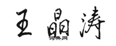 骆恒光王晶涛行书个性签名怎么写