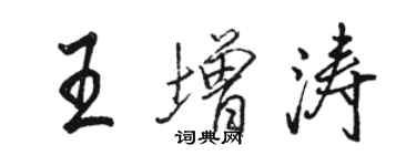 骆恒光王增涛行书个性签名怎么写