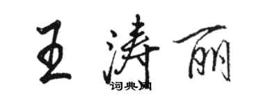 骆恒光王涛丽行书个性签名怎么写