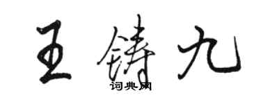 骆恒光王铸九行书个性签名怎么写