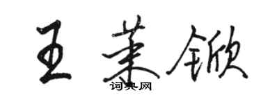 骆恒光王茉锨行书个性签名怎么写
