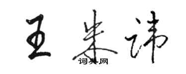 骆恒光王朱讳行书个性签名怎么写