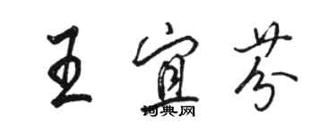 骆恒光王宜芬行书个性签名怎么写