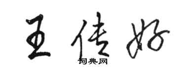 骆恒光王传好行书个性签名怎么写