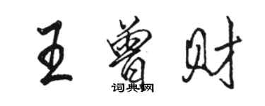 骆恒光王曾财行书个性签名怎么写