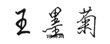 骆恒光王墨菊行书个性签名怎么写