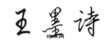 骆恒光王墨诗行书个性签名怎么写