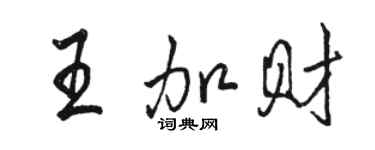 骆恒光王加财行书个性签名怎么写