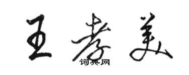 骆恒光王孝美行书个性签名怎么写