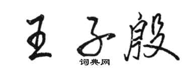 骆恒光王子殷行书个性签名怎么写