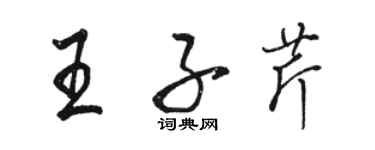 骆恒光王子芹行书个性签名怎么写