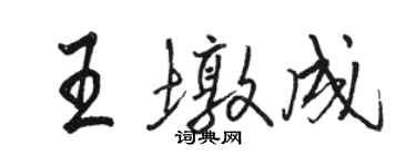 骆恒光王墩成行书个性签名怎么写