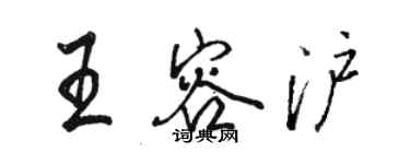 骆恒光王容沪行书个性签名怎么写