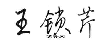 骆恒光王锁芹行书个性签名怎么写