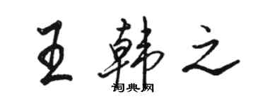 骆恒光王韩之行书个性签名怎么写
