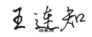 骆恒光王连知行书个性签名怎么写