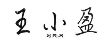 骆恒光王小盈行书个性签名怎么写