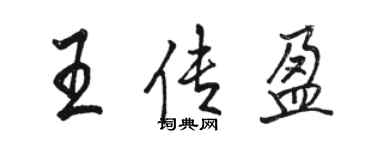 骆恒光王传盈行书个性签名怎么写
