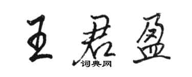 骆恒光王君盈行书个性签名怎么写