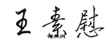 骆恒光王素慰行书个性签名怎么写