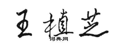 骆恒光王植芝行书个性签名怎么写