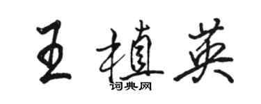 骆恒光王植英行书个性签名怎么写