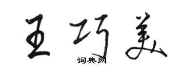 骆恒光王巧美行书个性签名怎么写