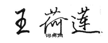 骆恒光王荷莲行书个性签名怎么写