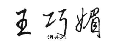 骆恒光王巧媚行书个性签名怎么写