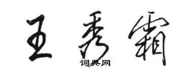 骆恒光王秀霜行书个性签名怎么写