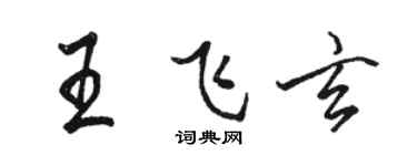 骆恒光王飞玄行书个性签名怎么写
