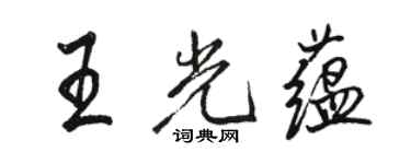 骆恒光王光蕴行书个性签名怎么写