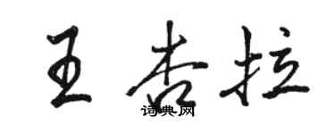 骆恒光王杏拉行书个性签名怎么写