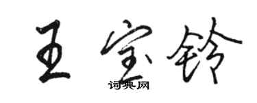 骆恒光王宝铃行书个性签名怎么写