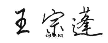 骆恒光王宗蓬行书个性签名怎么写