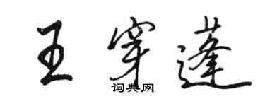 骆恒光王穿蓬行书个性签名怎么写