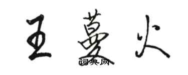 骆恒光王蔓火行书个性签名怎么写