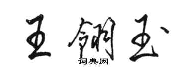 骆恒光王翎玉行书个性签名怎么写