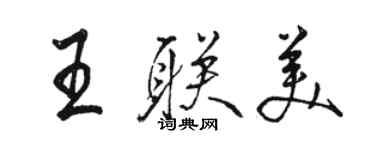 骆恒光王联美行书个性签名怎么写
