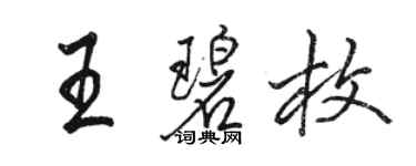 骆恒光王碧枚行书个性签名怎么写
