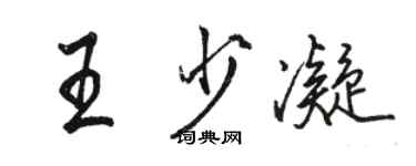 骆恒光王少凝行书个性签名怎么写