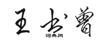 骆恒光王书曾行书个性签名怎么写