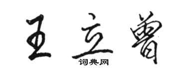 骆恒光王立曾行书个性签名怎么写