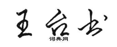 骆恒光王台书行书个性签名怎么写