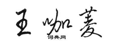 骆恒光王咖菱行书个性签名怎么写